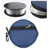 Maxbell Fishing Line Storage Bag Round Compact Fishing Reel Case for Dad Men Husband Blue