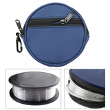 Maxbell Fishing Line Storage Bag Round Compact Fishing Reel Case for Dad Men Husband Blue