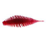 Maxbell Soft Fishing Lure Worm Grub Maggots Lure for Trout Bass Freshwater Saltwater Red White