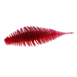 Maxbell Soft Fishing Lure Worm Grub Maggots Lure for Trout Bass Freshwater Saltwater Red White