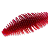 Maxbell Soft Fishing Lure Worm Grub Maggots Lure for Trout Bass Freshwater Saltwater Red White