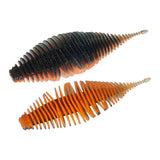 Maxbell Soft Fishing Lure Worm Grub Maggots Lure for Trout Bass Freshwater Saltwater Orange
