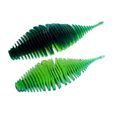 Maxbell Soft Fishing Lure Worm Grub Maggots Lure for Trout Bass Freshwater Saltwater Green