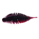 Maxbell Soft Fishing Lure Worm Grub Maggots Lure for Trout Bass Freshwater Saltwater Red Black