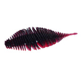 Maxbell Soft Fishing Lure Worm Grub Maggots Lure for Trout Bass Freshwater Saltwater Red Black