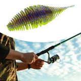 Maxbell Soft Fishing Lure Portable Lifelike Fishing Accessories for Bass Trout River Grass Green