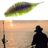 Maxbell Soft Fishing Lure Portable Lifelike Fishing Accessories for Bass Trout River Grass Green