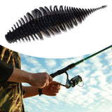 Maxbell Soft Fishing Lure Portable Lifelike Fishing Accessories for Bass Trout River Black White