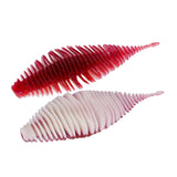 Maxbell Soft Fishing Lure Portable Lifelike Fishing Accessories for Bass Trout River Red White