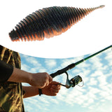 Maxbell Soft Fishing Lure Portable Lifelike Fishing Accessories for Bass Trout River Orange