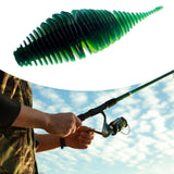 Maxbell Soft Fishing Lure Portable Lifelike Fishing Accessories for Bass Trout River Green