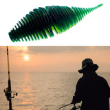 Maxbell Soft Fishing Lure Portable Lifelike Fishing Accessories for Bass Trout River Green