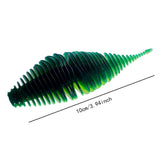 Maxbell Soft Fishing Lure Portable Lifelike Fishing Accessories for Bass Trout River Green