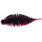 Maxbell Soft Fishing Lure Portable Lifelike Fishing Accessories for Bass Trout River Black Red