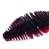 Maxbell Soft Fishing Lure Portable Lifelike Fishing Accessories for Bass Trout River Black Red