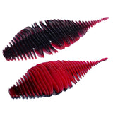 Maxbell Soft Fishing Lure Portable Lifelike Fishing Accessories for Bass Trout River Black Red