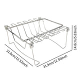 Maxbell Chicken Leg Rack Easy to Use 3 in 1 Rectangle Rib Rack for Meat Oven Cooking