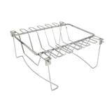 Maxbell Chicken Leg Rack Easy to Use 3 in 1 Rectangle Rib Rack for Meat Oven Cooking