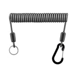 Maxbell Fishing Lanyard Coil Lanyard Security Leash Professional Fishing Pole Tether black 2m