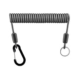 Maxbell Fishing Lanyard Coil Lanyard Security Leash Professional Fishing Pole Tether black 2m