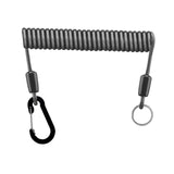 Maxbell Fishing Lanyard Coil Lanyard Security Leash Professional Fishing Pole Tether black 2m