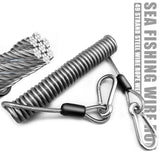Maxbell Fishing Lanyard Coil Lanyard Security Leash Professional Fishing Pole Tether 1.5m