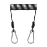 Maxbell Fishing Lanyard Coil Lanyard Security Leash Professional Fishing Pole Tether 1.5m