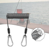 Maxbell Fishing Lanyard Coil Lanyard Security Leash Professional Fishing Pole Tether 1.5m