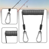 Maxbell Fishing Lanyard Coil Lanyard Security Leash Professional Fishing Pole Tether 1.5m