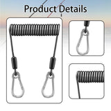 Maxbell Fishing Lanyard Coil Lanyard Security Leash Professional Fishing Pole Tether 1.5m