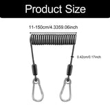 Maxbell Fishing Lanyard Coil Lanyard Security Leash Professional Fishing Pole Tether 1.5m