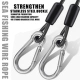 Maxbell Fishing Lanyard Coil Lanyard Security Leash Professional Fishing Pole Tether 2m