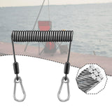 Maxbell Fishing Lanyard Coil Lanyard Security Leash Professional Fishing Pole Tether 2m