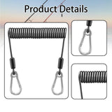 Maxbell Fishing Lanyard Coil Lanyard Security Leash Professional Fishing Pole Tether 2m