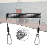 Maxbell Fishing Lanyard Coil Lanyard Security Leash Professional Fishing Pole Tether 300cm