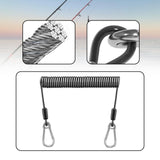 Maxbell Fishing Lanyard Coil Lanyard Security Leash Professional Fishing Pole Tether 300cm