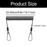 Maxbell Fishing Lanyard Coil Lanyard Security Leash Professional Fishing Pole Tether 300cm