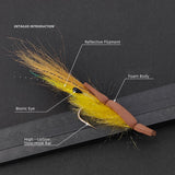 Maxbell 5x Fly Fishing Lures Portable Fly Fishing Baits for Bluegill Sunfish Panfish