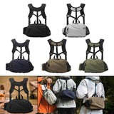 Maxbell Harness Chest Pack for Woman and Man Multi Pocket Portable Sport Storage Bag Black