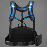Maxbell Harness Chest Pack for Woman and Man Multi Pocket Portable Sport Storage Bag Black