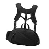 Maxbell Harness Chest Pack for Woman and Man Multi Pocket Portable Sport Storage Bag Black