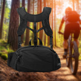Maxbell Harness Chest Pack for Woman and Man Multi Pocket Portable Sport Storage Bag Black