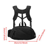 Maxbell Harness Chest Pack for Woman and Man Multi Pocket Portable Sport Storage Bag Black