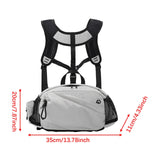 Maxbell Harness Chest Pack for Woman and Man Multi Pocket Portable Sport Storage Bag Beige White