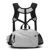 Maxbell Harness Chest Pack for Woman and Man Multi Pocket Portable Sport Storage Bag Beige White