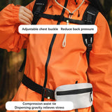 Maxbell Harness Chest Pack for Woman and Man Multi Pocket Portable Sport Storage Bag Beige White