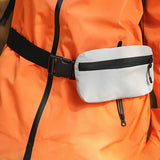 Maxbell Harness Chest Pack for Woman and Man Multi Pocket Portable Sport Storage Bag Beige White