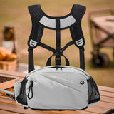 Maxbell Harness Chest Pack for Woman and Man Multi Pocket Portable Sport Storage Bag Beige White