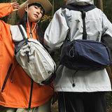 Maxbell Harness Chest Pack for Woman and Man Multi Pocket Portable Sport Storage Bag Dark Blue