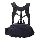Maxbell Harness Chest Pack for Woman and Man Multi Pocket Portable Sport Storage Bag Dark Blue